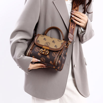 Sac texturé transfrontalier femmes 2025 nouveau commerce extérieur sacs sacs pour femmes Internet célébrité imprimé sacs à main à une épaule petit sac carré tendance