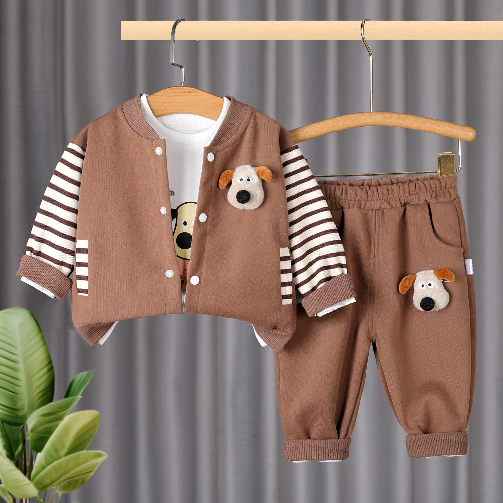 Ensemble trois pièces à manches longues pour enfants