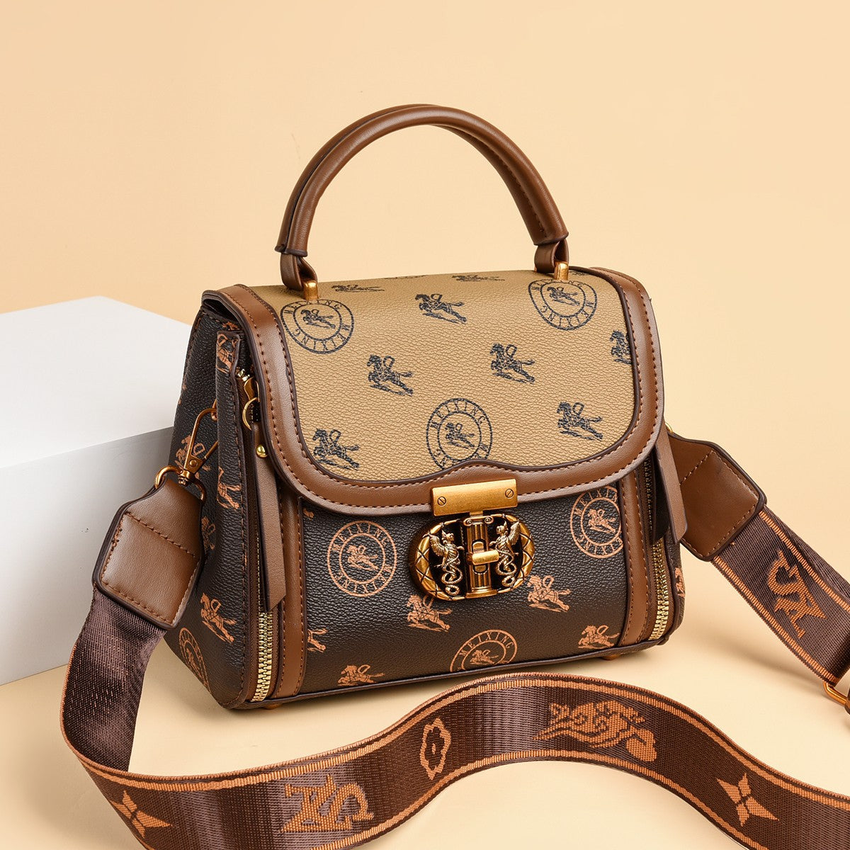 Sac texturé transfrontalier femmes 2025 nouveau commerce extérieur sacs sacs pour femmes Internet célébrité imprimé sacs à main à une épaule petit sac carré tendance