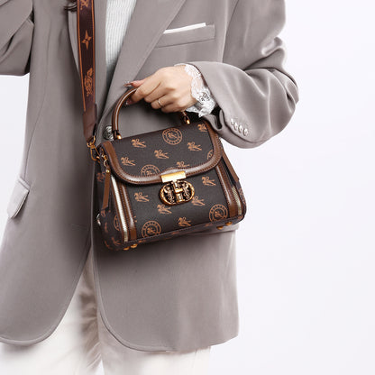 Sac texturé transfrontalier femmes 2025 nouveau commerce extérieur sacs sacs pour femmes Internet célébrité imprimé sacs à main à une épaule petit sac carré tendance